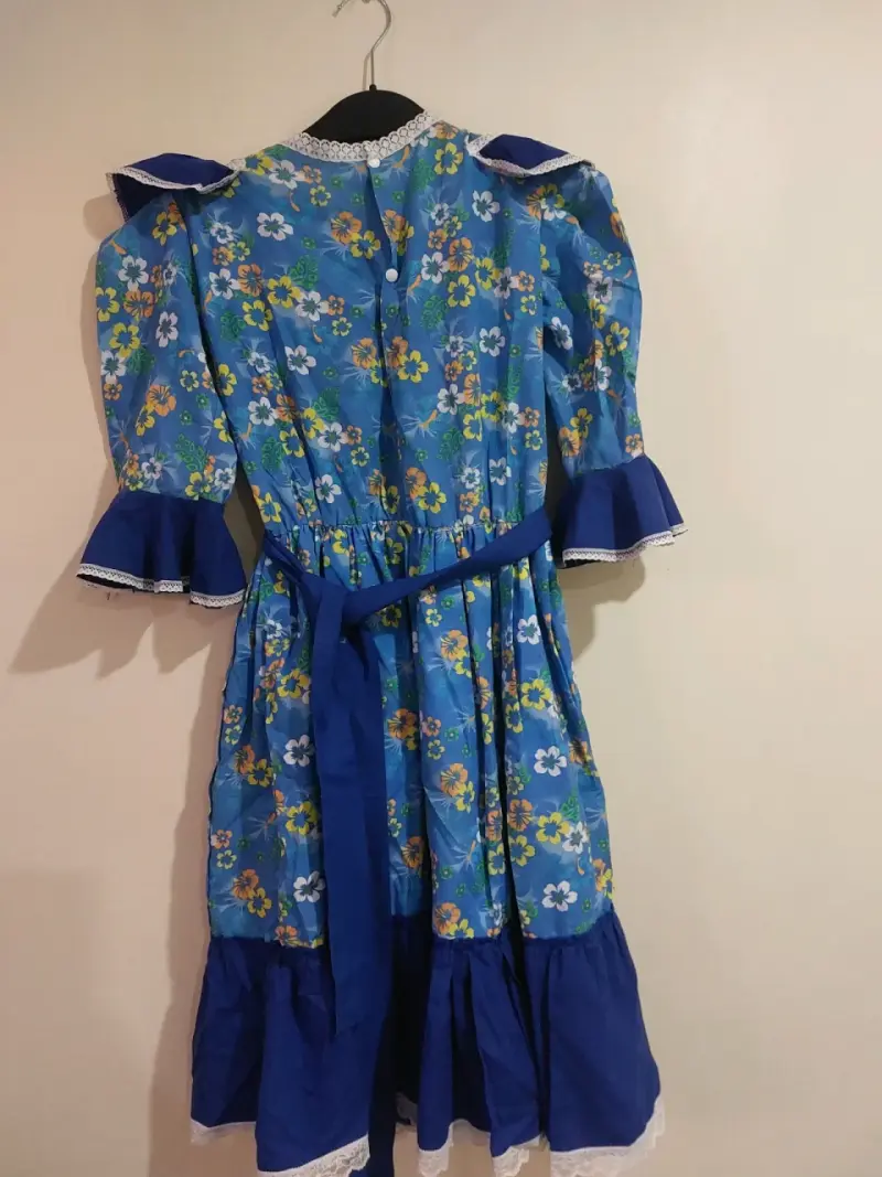 Vestido de chinita/huasa azul TALLA 10 - 2