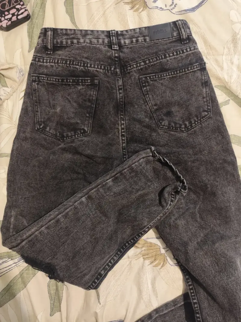 Jeans negros desgastados Sybilla Kelly para mujer - 3