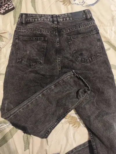 Jeans negros desgastados Sybilla Kelly para mujer - miniatura 3