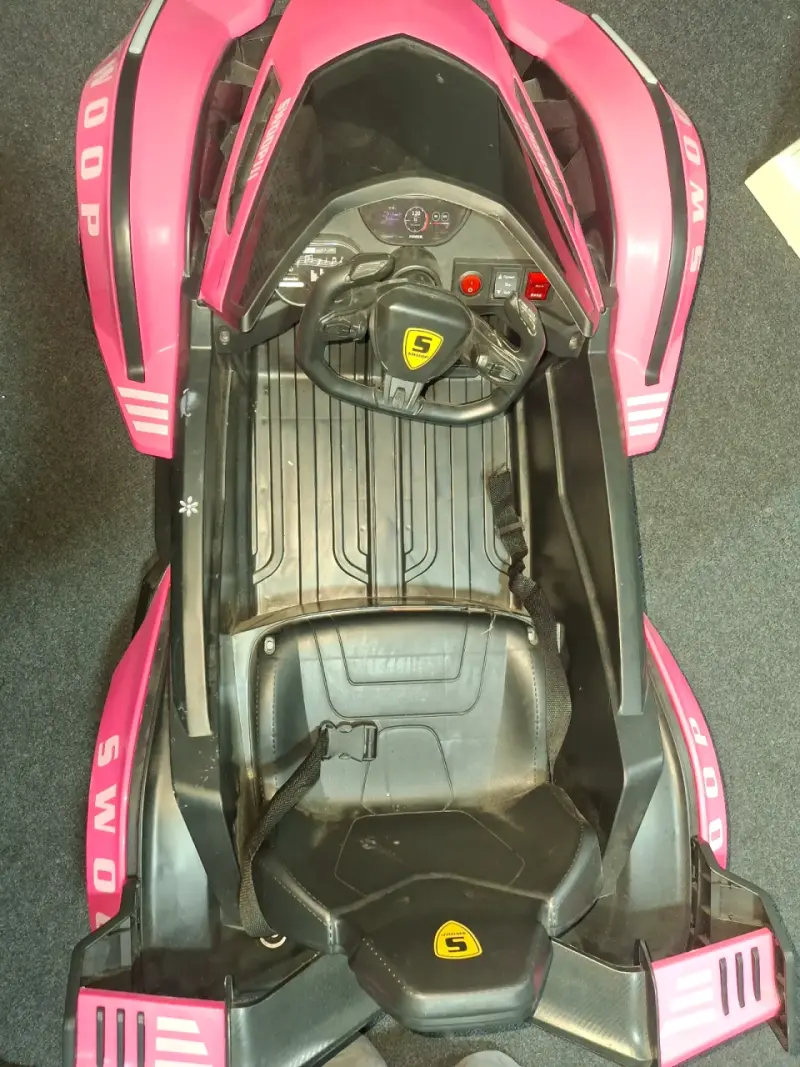 Auto eléctrico deportivo para niños Lamborghini rosa - 6
