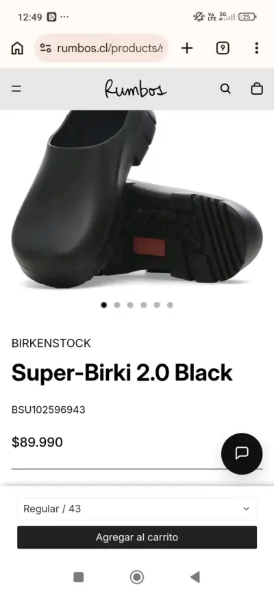 Zuecos Birkenstock Super-Birki 2.0 Negros Talla 43 - miniatura 1