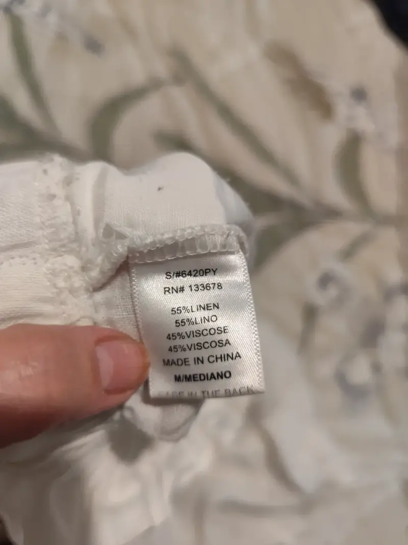 Pantalones de lino blanco - 3