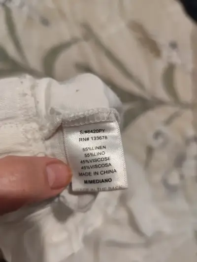 Pantalones de lino blanco - miniatura 3