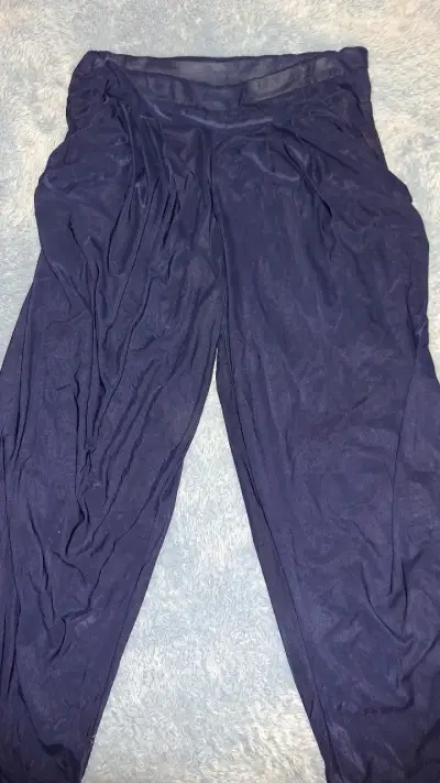 Pantalones de mujer azul oscuro cómodos - miniatura 2