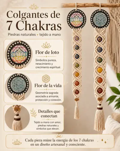 Colgantes de 7 Chakras con piedras naturales - miniatura 1