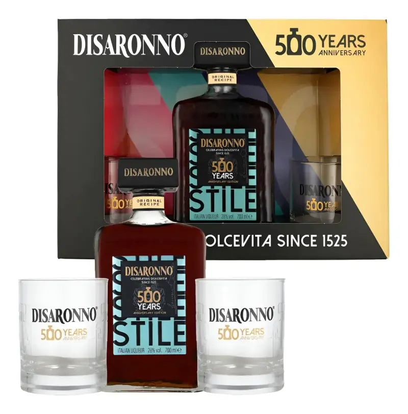Set de Licor Disaronno 500 Años con Vasos - 3