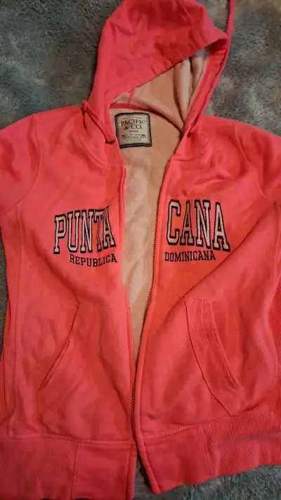 Polerón con capucha rosa Punta Cana - miniatura 1