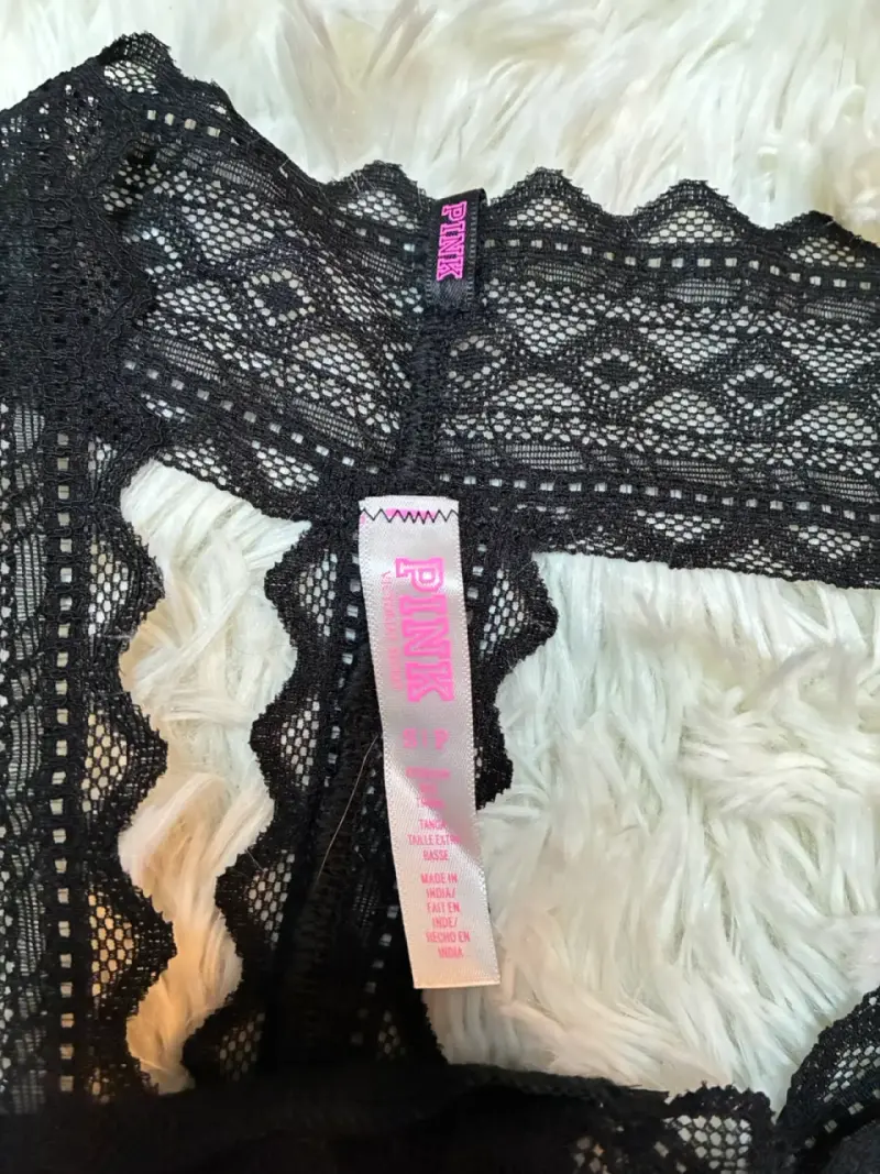 Colaless de encaje negro Victoria's Secret Pink - 2