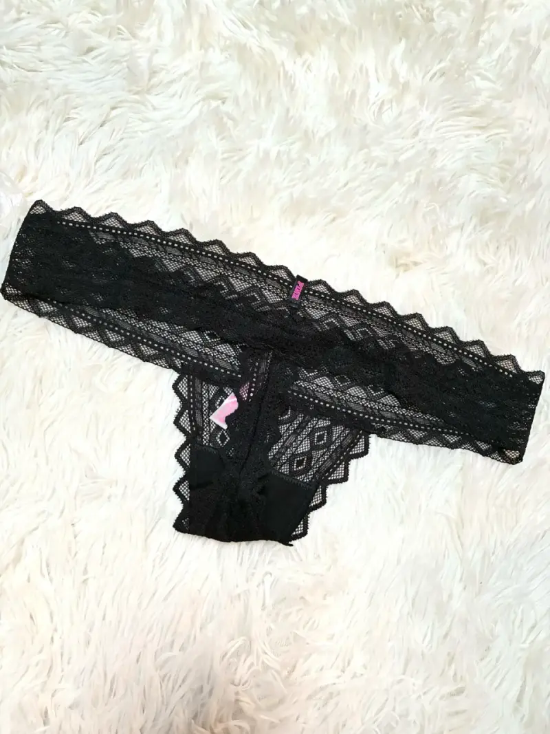 Colaless de encaje negro Victoria's Secret Pink - 4