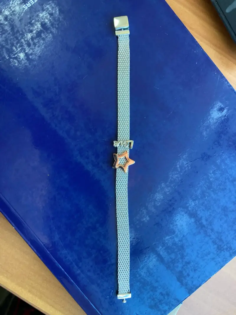 Pulsera Pandora de plata con dije de estrella - 2