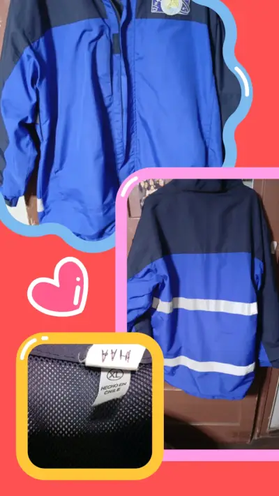Chaqueta deportiva azul Adidas con logo - miniatura 1