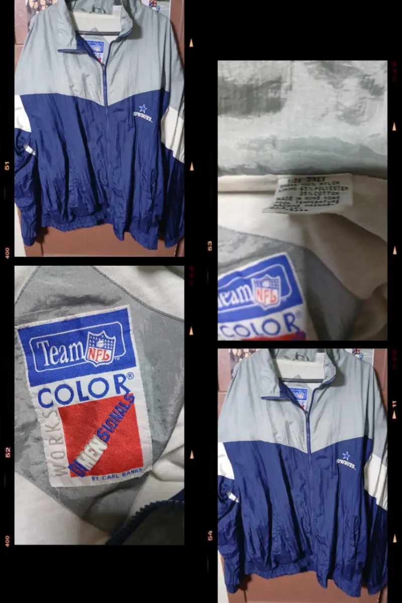 Cortaviento NFL Cowboys azul y gris - 1