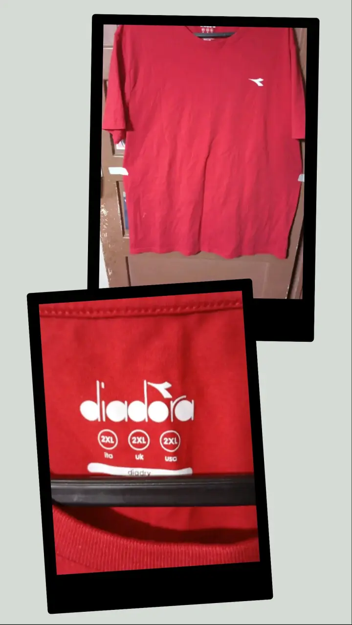 Polera roja Diadora talla 2XL - 1
