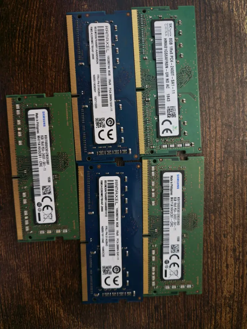 RAM DDR4 16GB Y 4GB NOTEBOOK - 4