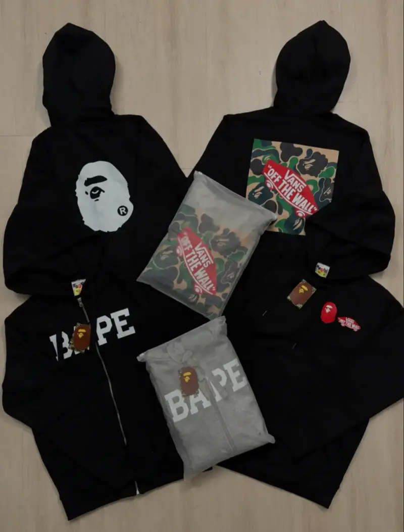 Polerones BAPE y Vans con capucha unisex - 1
