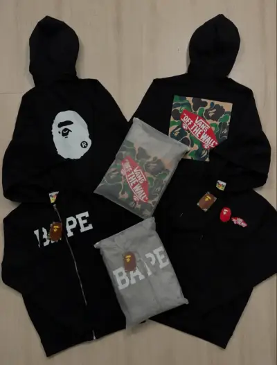 Polerones BAPE y Vans con capucha unisex - miniatura 1