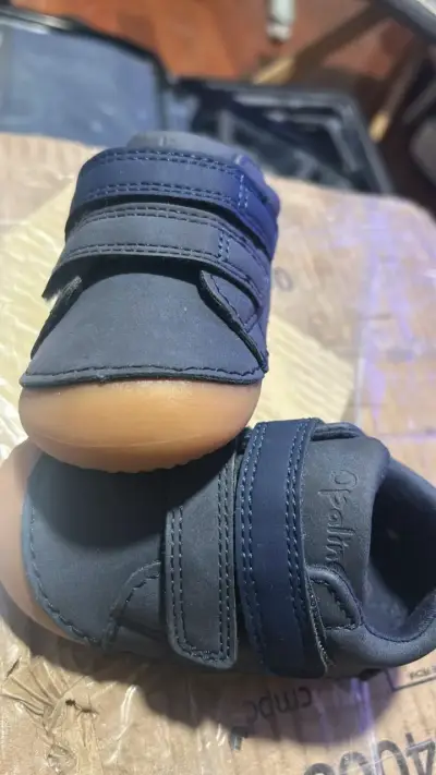 Zapatos de bebé Opaline azul con suela antideslizante - miniatura 2