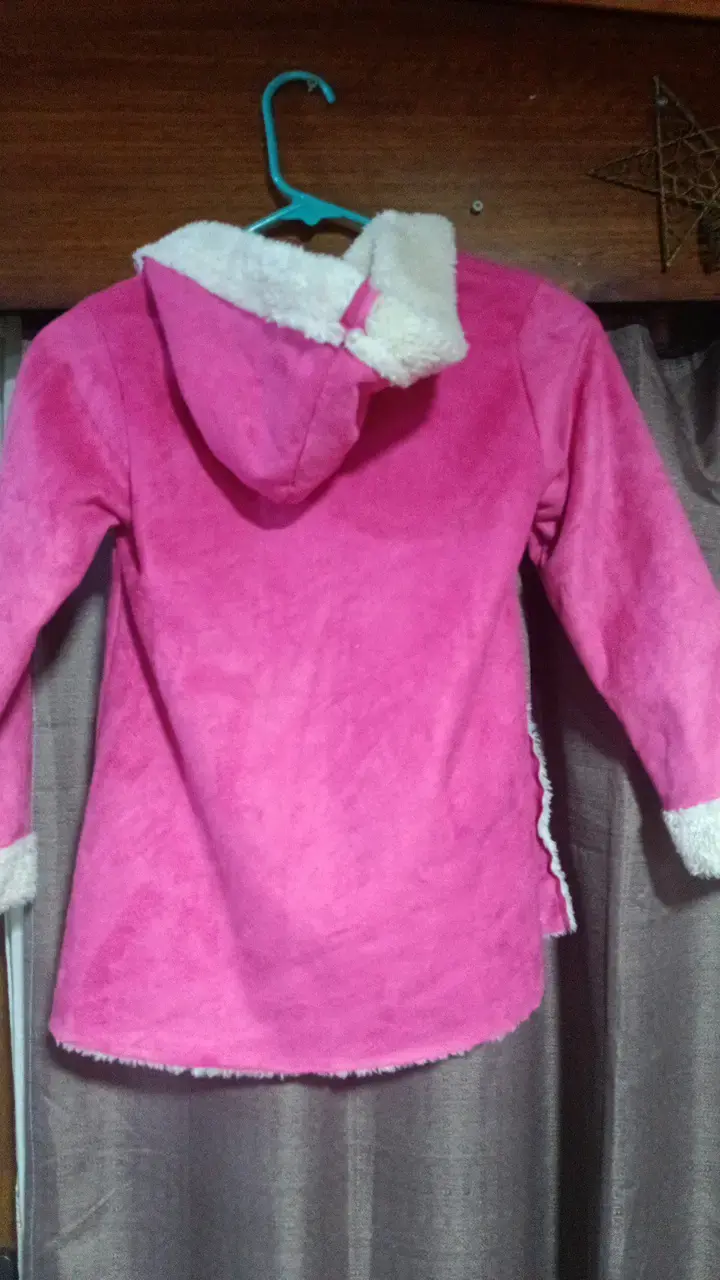 Abrigo de invierno rosa con forro de lana - 3
