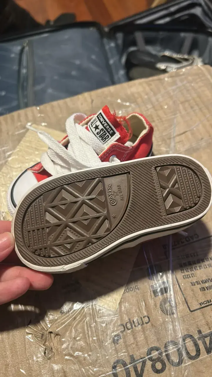 Zapatillas Converse All Star rojas para niños - 4