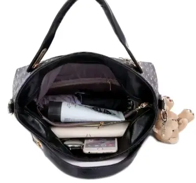 Set de carteras negras con diseño elegante - miniatura 6