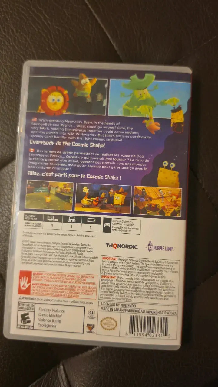 Juego Nintendo Switch Bob Esponja The Cosmic Shake - 2