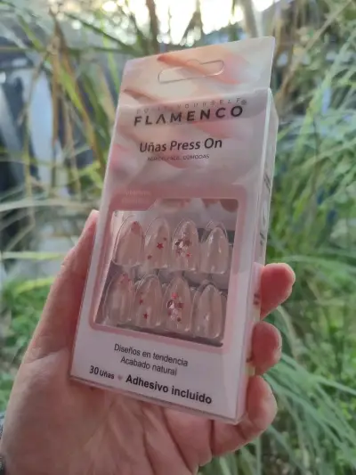 Uñas postizas Flamenco con adhesivo - miniatura 2