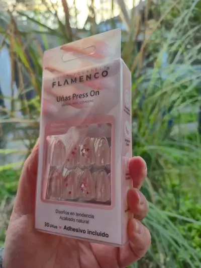Uñas postizas Flamenco con adhesivo - miniatura 3