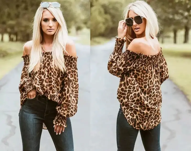 Blusa de mujer con estampado animal print - 2