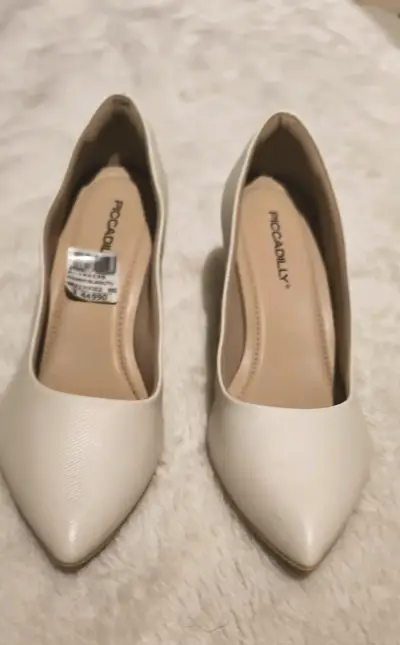 Zapatos de tacón beige Piccadilly elegantes - miniatura 3