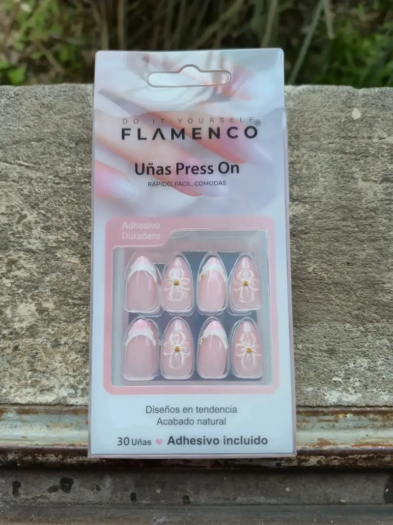Uñas postizas Flamenco con adhesivo - 1