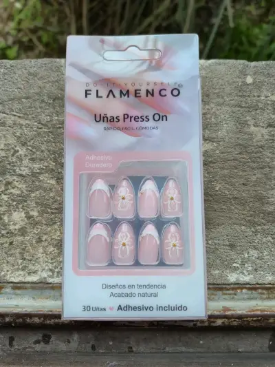 Uñas postizas Flamenco con adhesivo - miniatura 1