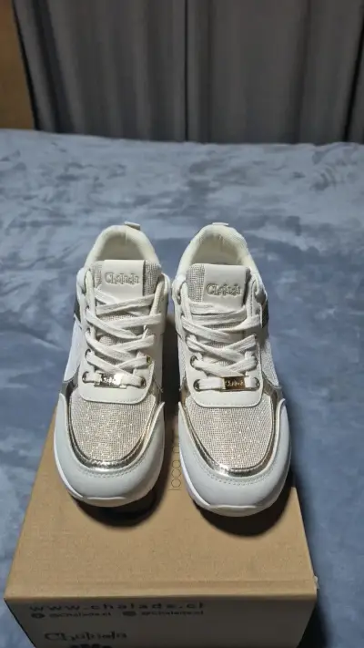 Zapatillas deportivas blancas Chalada con plataforma - miniatura 2
