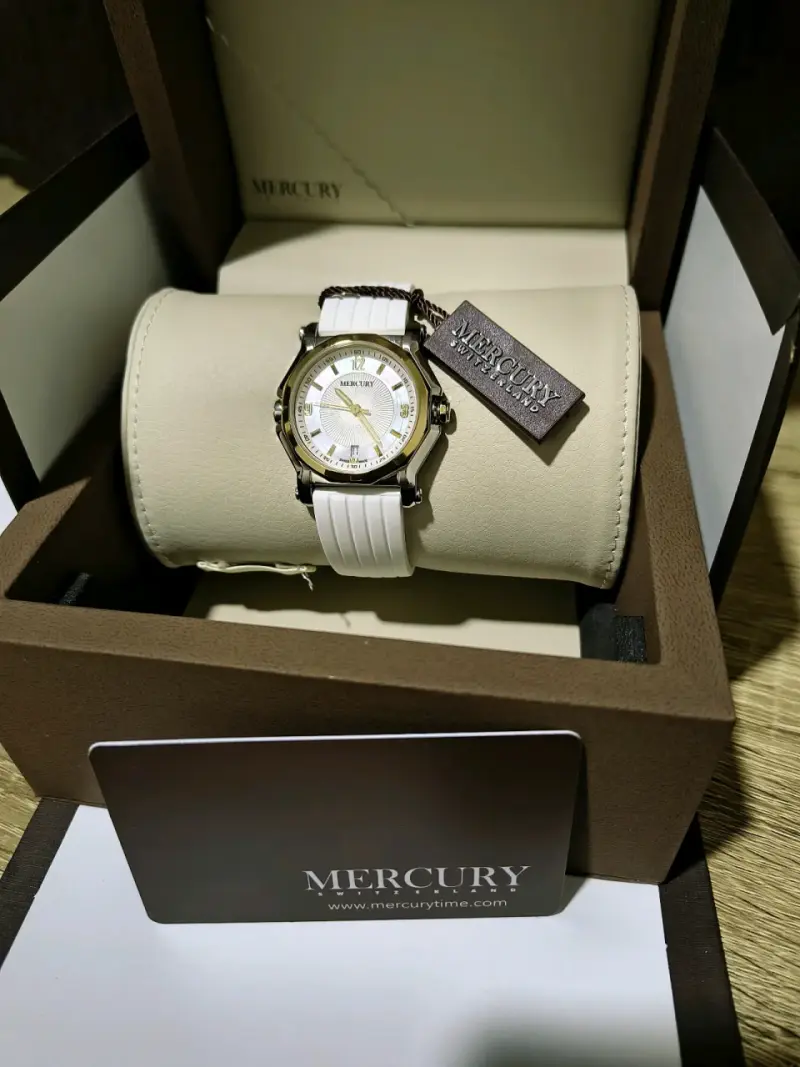 Reloj Mercury Suizo Correa Blanca - 2