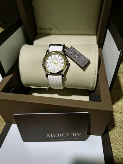 Reloj Mercury Suizo Correa Blanca - miniatura 2