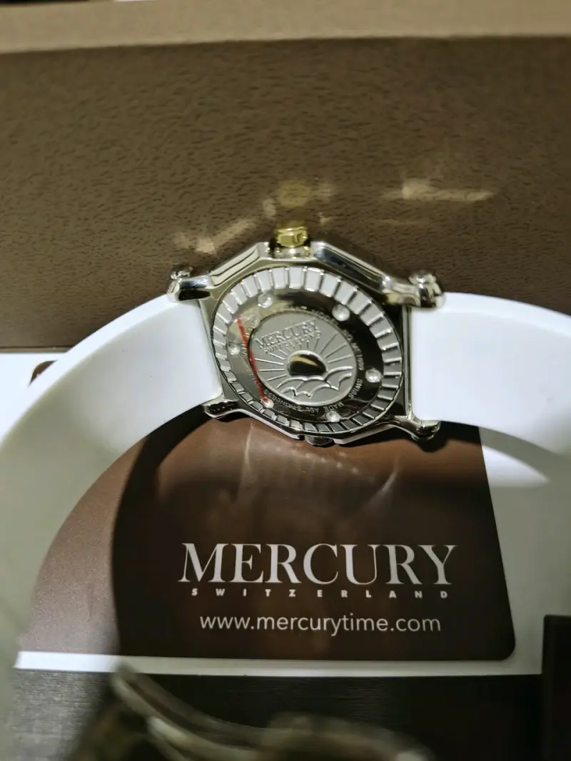 Reloj Mercury Suizo Correa Blanca - 3