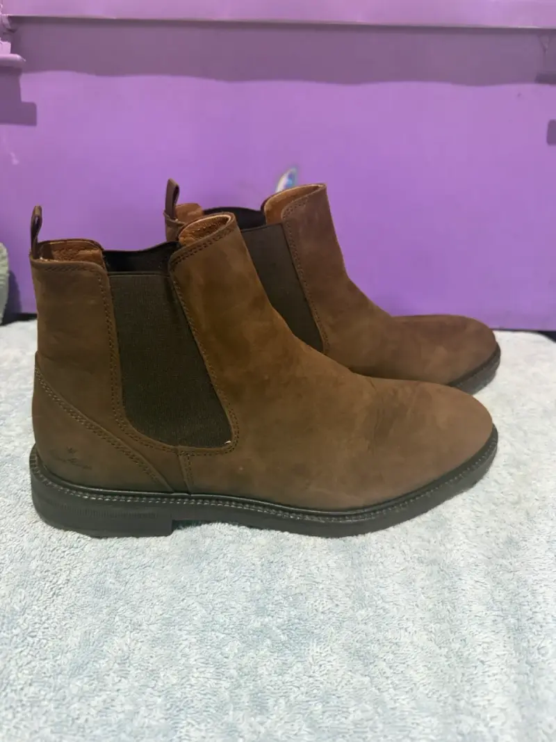 Botines de cuero marrón Owen Thomas para hombre - 1