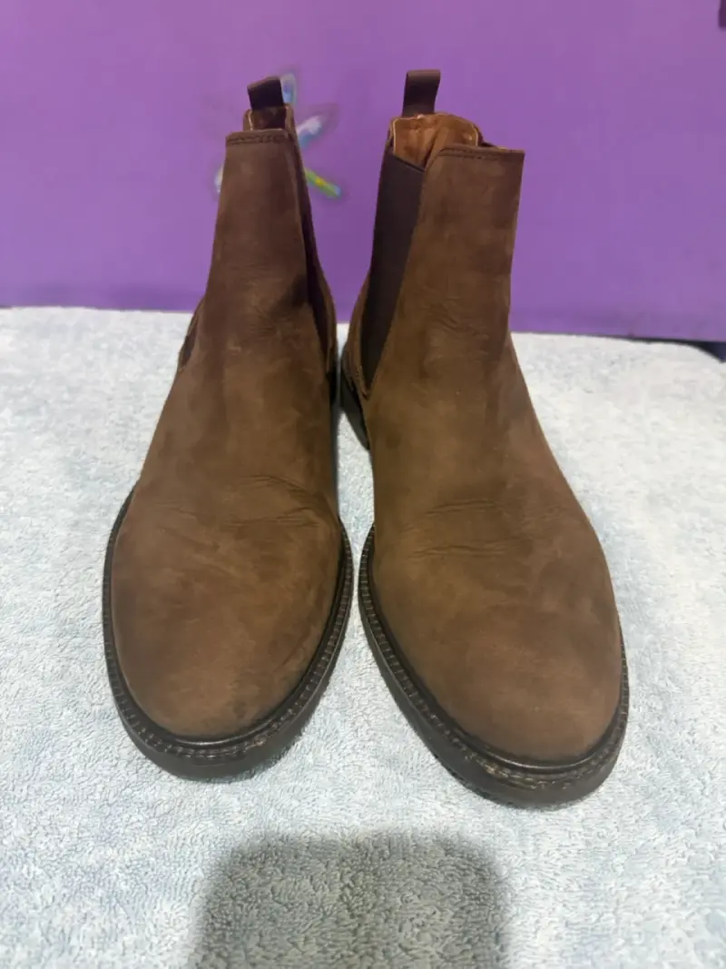 Botines de cuero marrón Owen Thomas para hombre - 2