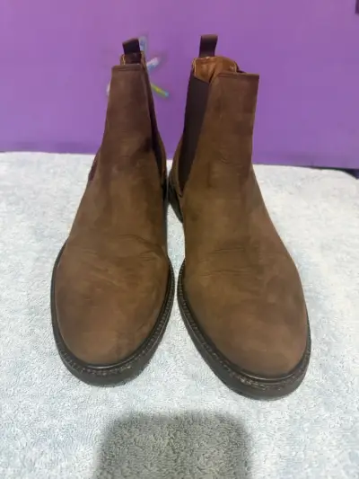 Botines de cuero marrón Owen Thomas para hombre - miniatura 2