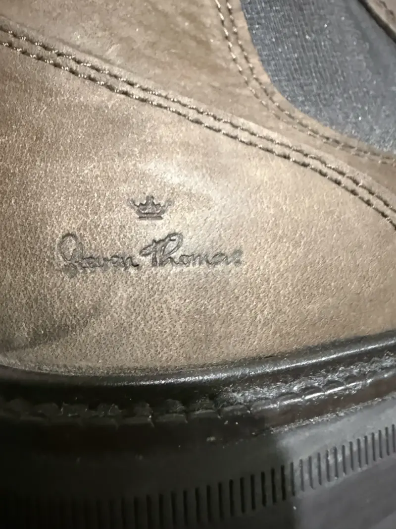Botines de cuero marrón Owen Thomas para hombre - 4