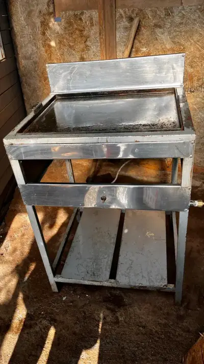 Plancha de cocina industrial de acero inoxidable - miniatura 1