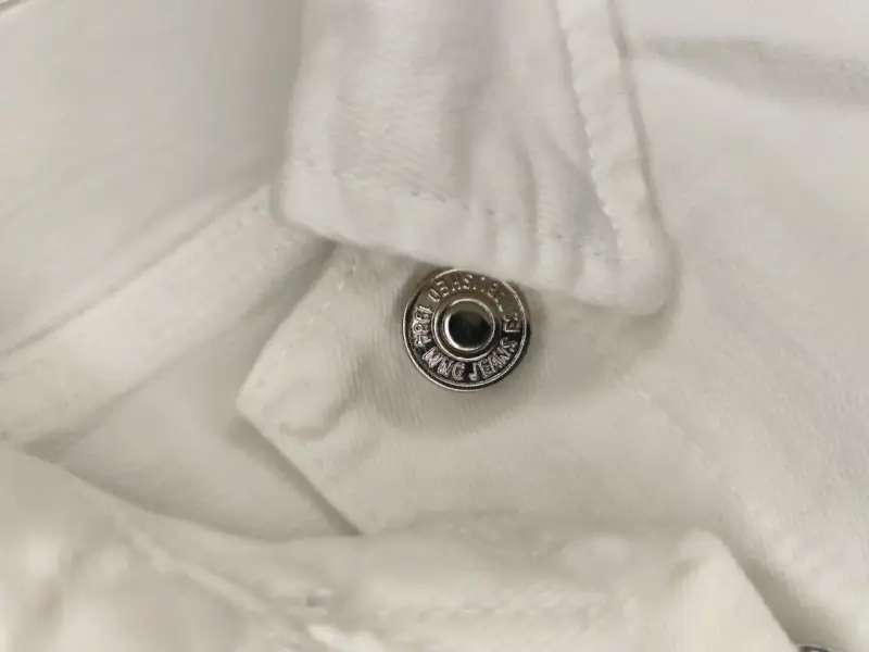 Chaqueta Denim Blanca Marca Mango Talla M - 5