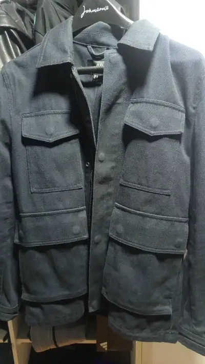Chaqueta Safari  azul marino H&M con bolsillos - miniatura 1