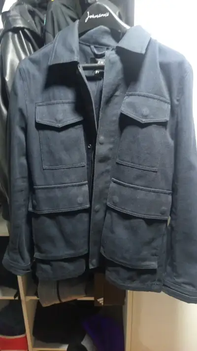 Chaqueta Safari  azul marino H&M con bolsillos - miniatura 2