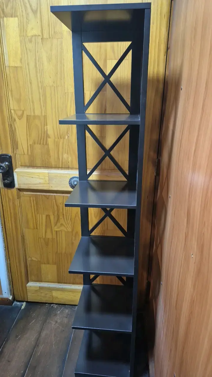 Estantería de madera negra con 5 niveles - 2