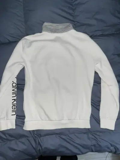 Chaqueta Calvin Klein blanca y gris con cierre - miniatura 2