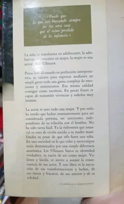 Libro 'Senderos' de Liv Ullmann en buen estado - miniatura 2