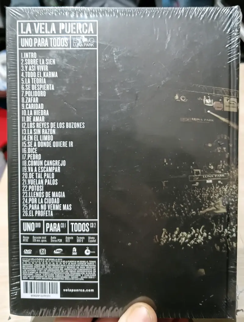 DVD La Vela Puerca Uno Para Todos en Vivo - 2