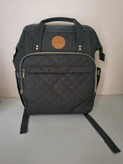 Mochila maternal gris Infanti con múltiples compartimentos - miniatura 1