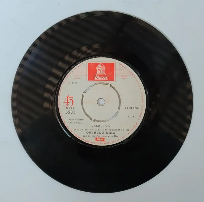 Disco de vinilo 45 RPM Osvaldo Díaz 1971 - 2