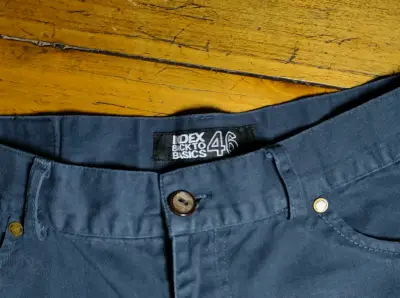 Pantalón Hombre Tela Azul Marino Index Talla 46 - miniatura 2